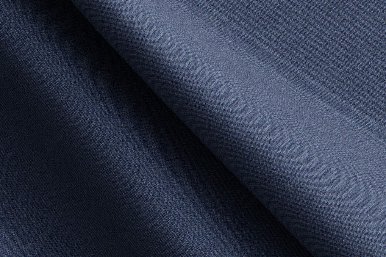 Made to measure 150s blue wool and silk waistcoat Caccioppoli