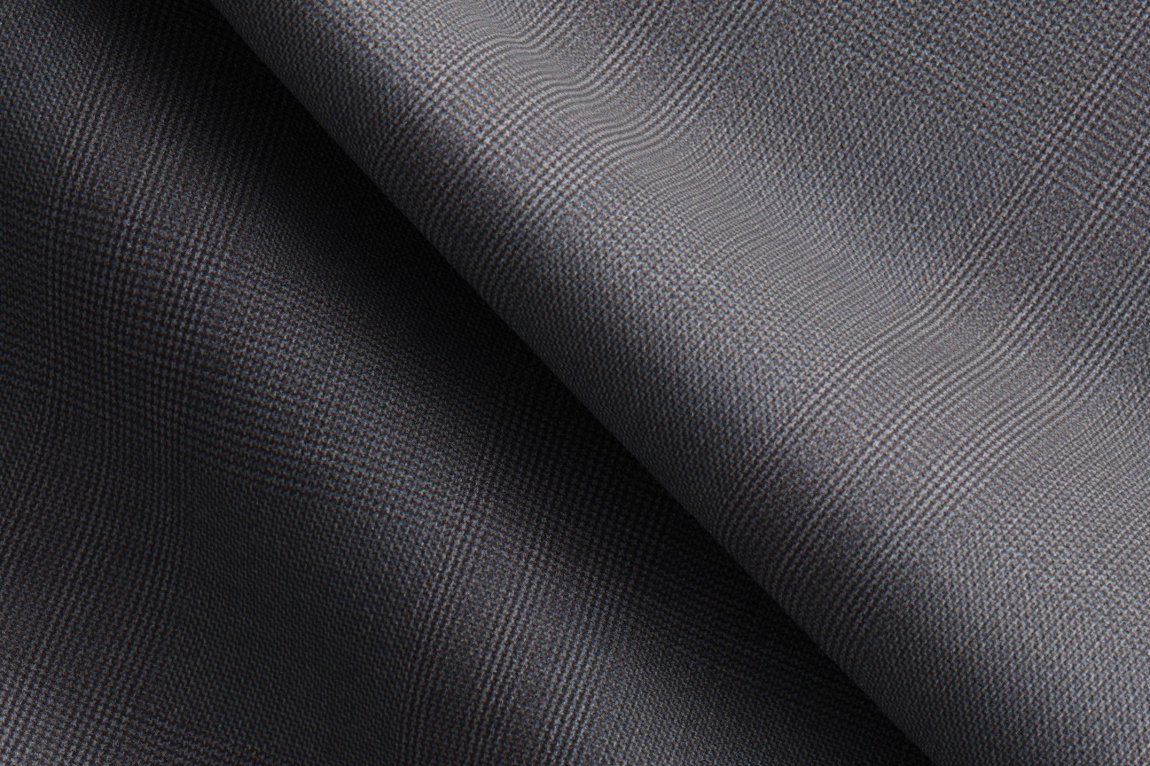 Made to measure 150s gray wool and silk waistcoat Caccioppoli
