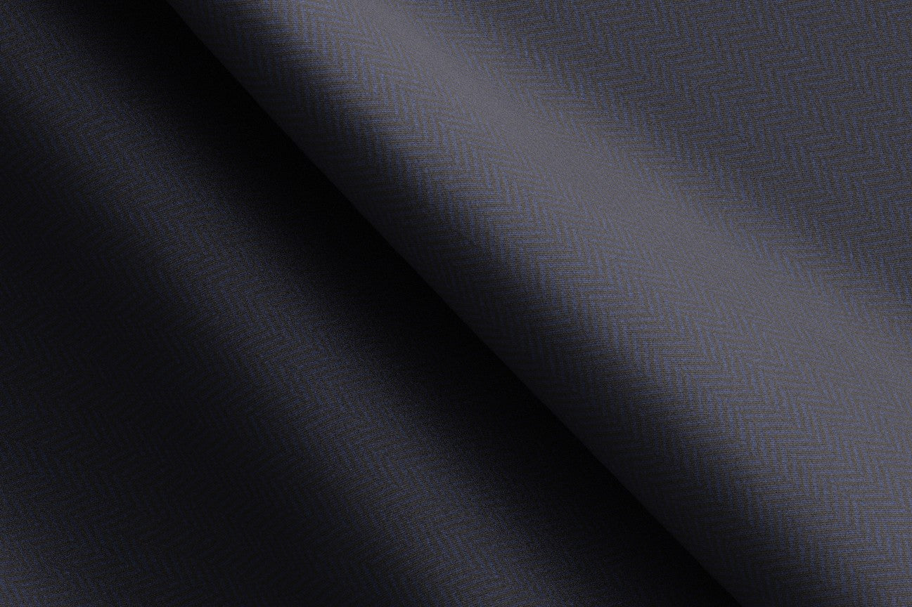Made to measure 130s blue herringbone wool vest Caccioppoli