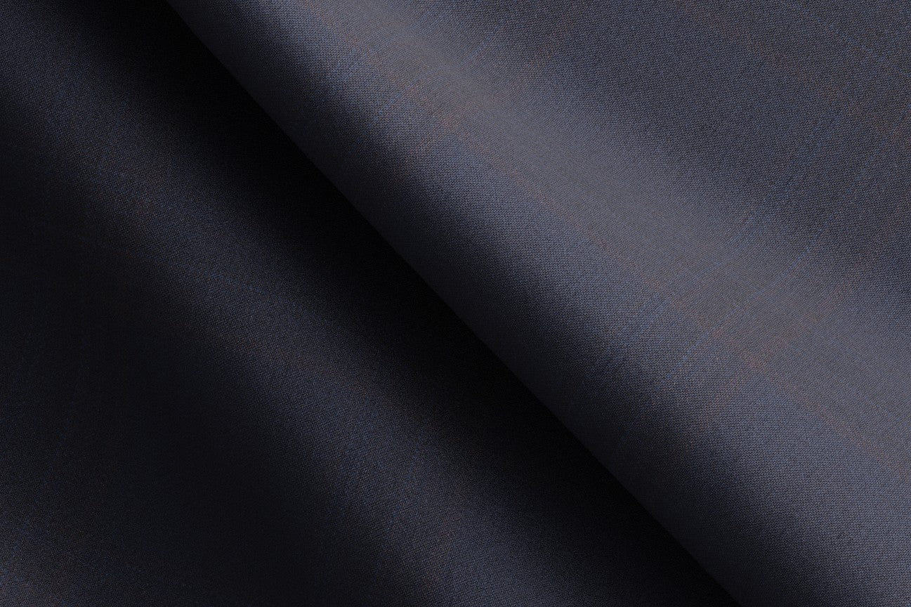 Bespoke 130s wool vest with blue window Caccioppoli