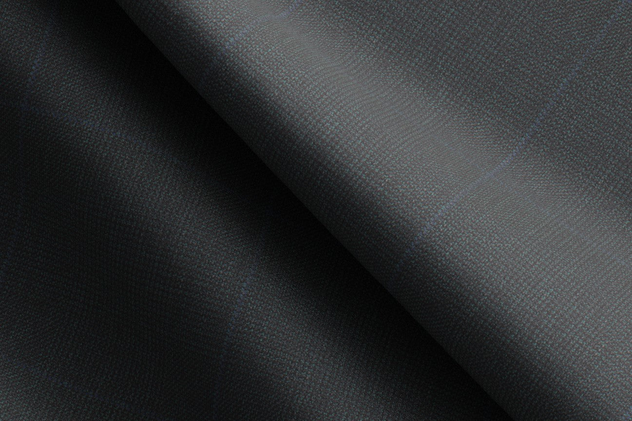 Made-to-measure 130s wool vest with green window Caccioppoli