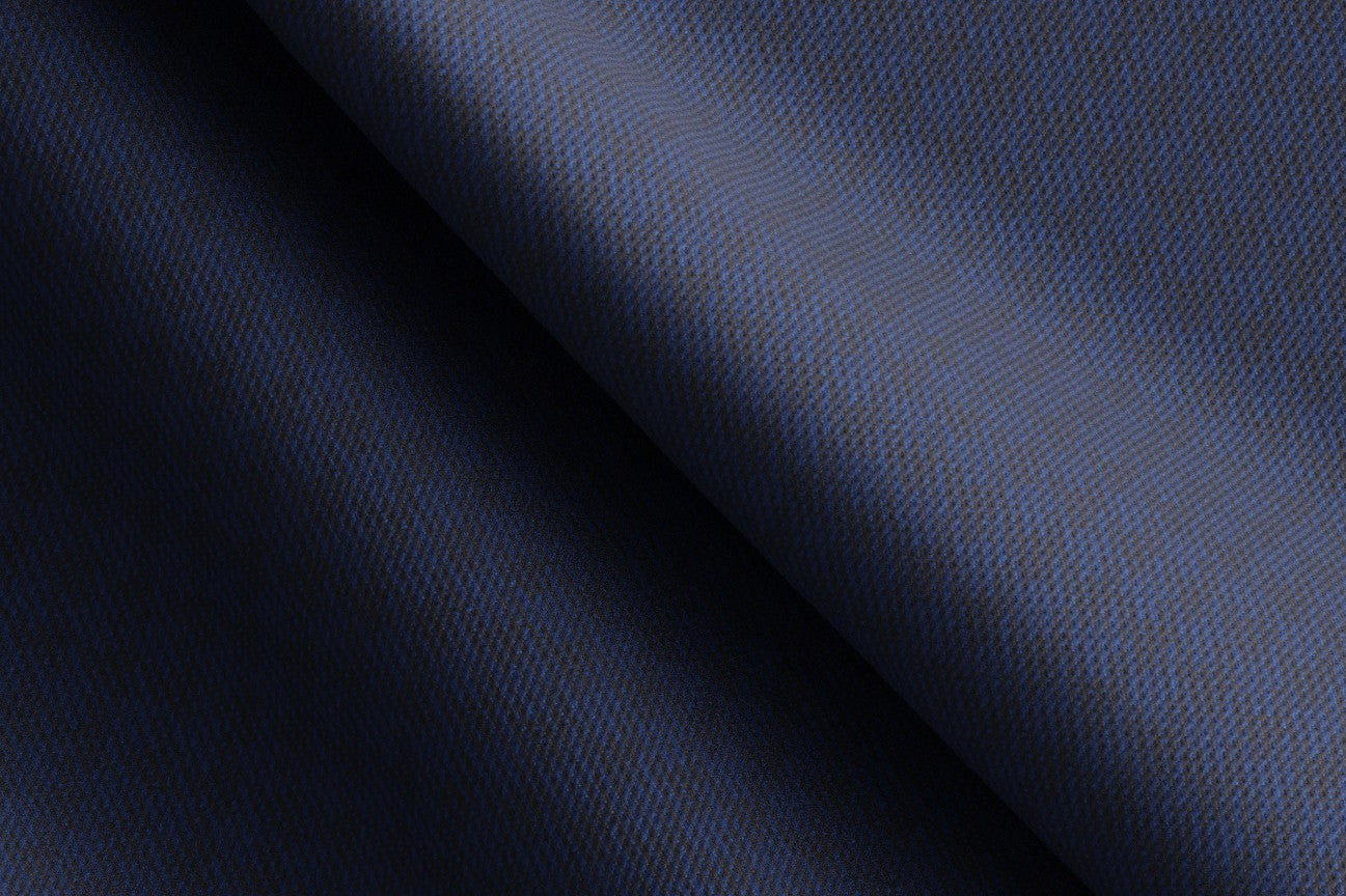 Tailored 130s wool houndstooth blue trousers Caccioppoli