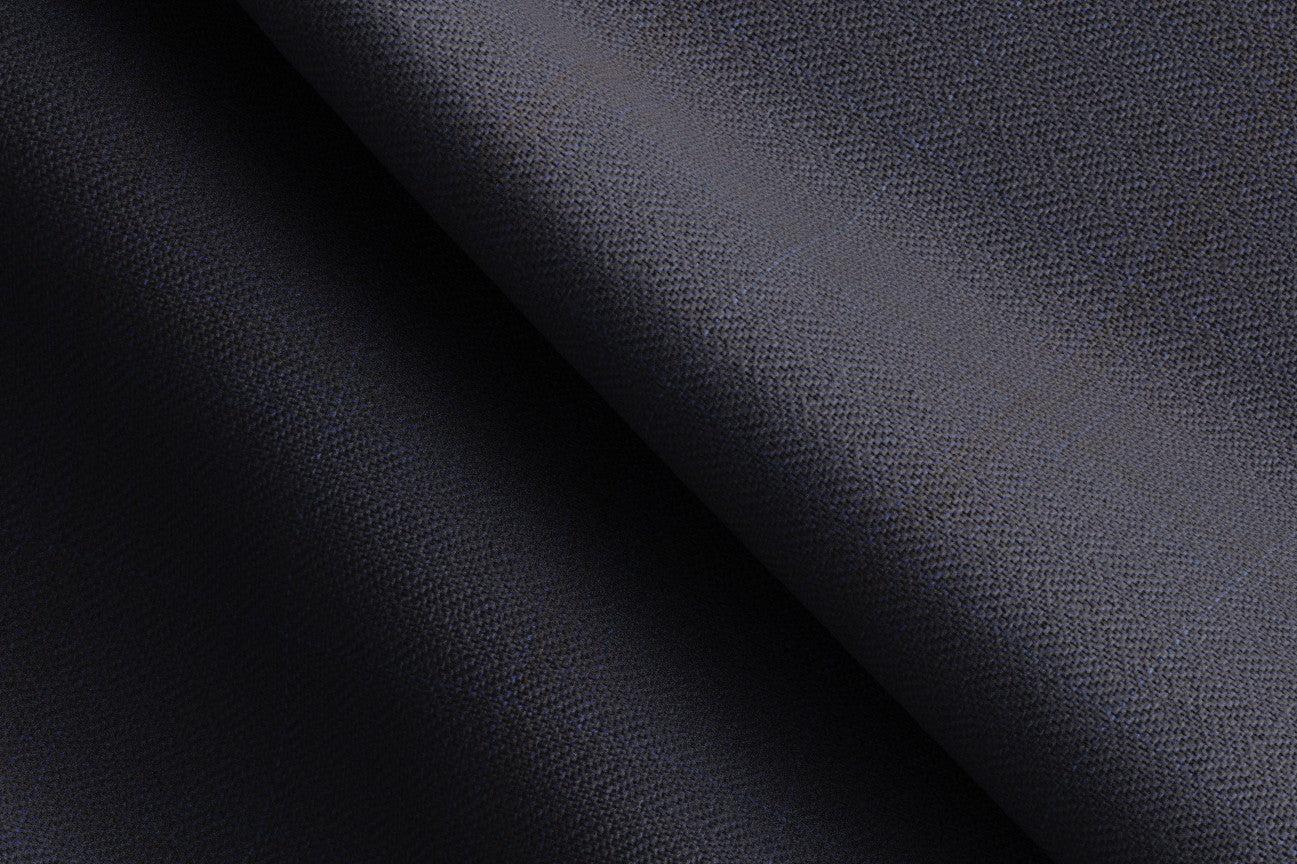 Bespoke 130s wool vest with blue window Caccioppoli