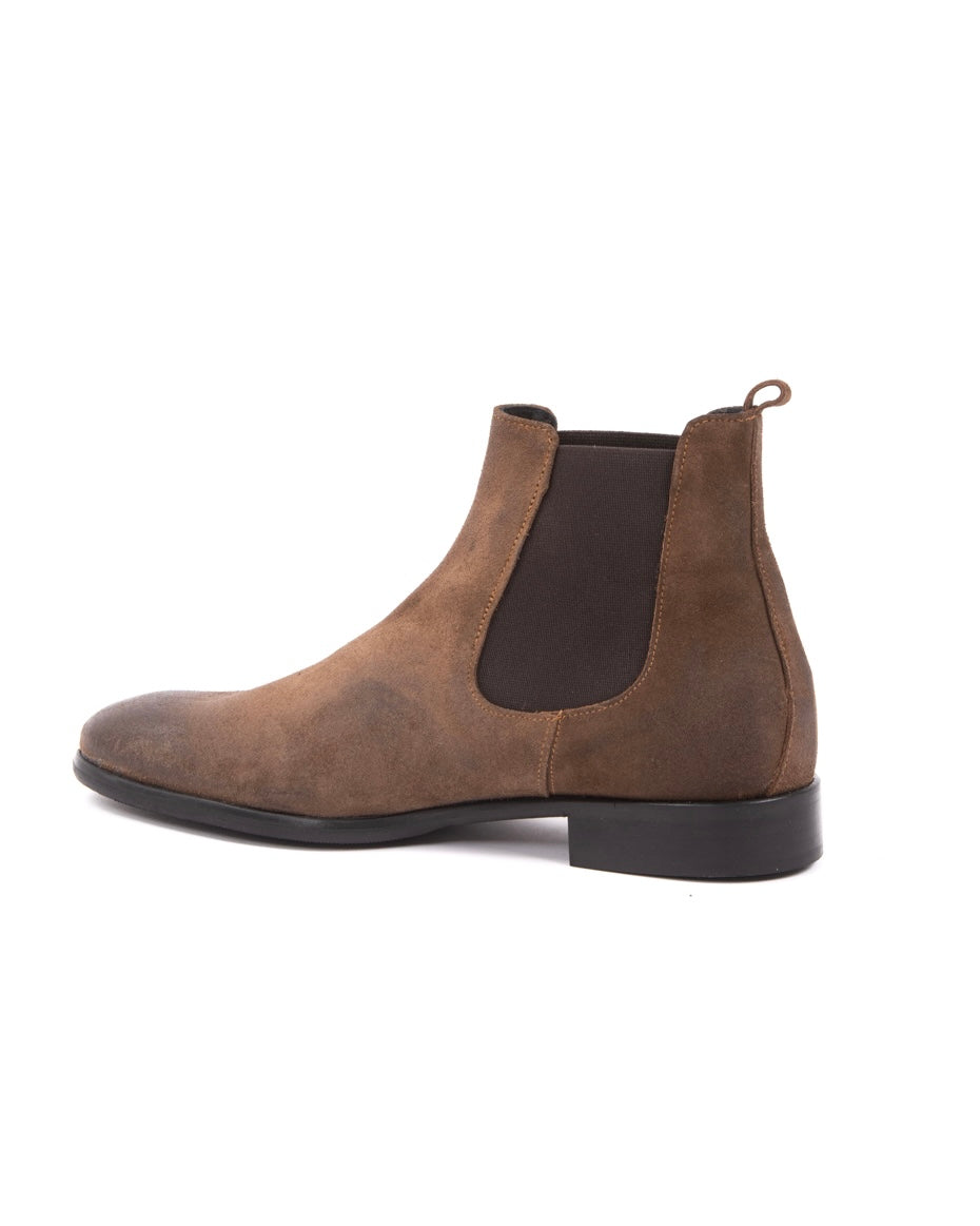 Dre - bottines chelsea en daim sale steppe
