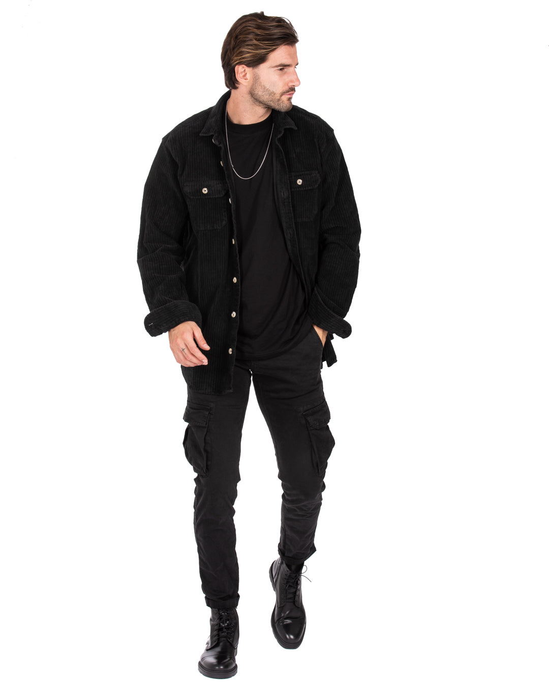 Roy - pantalon cargo noir