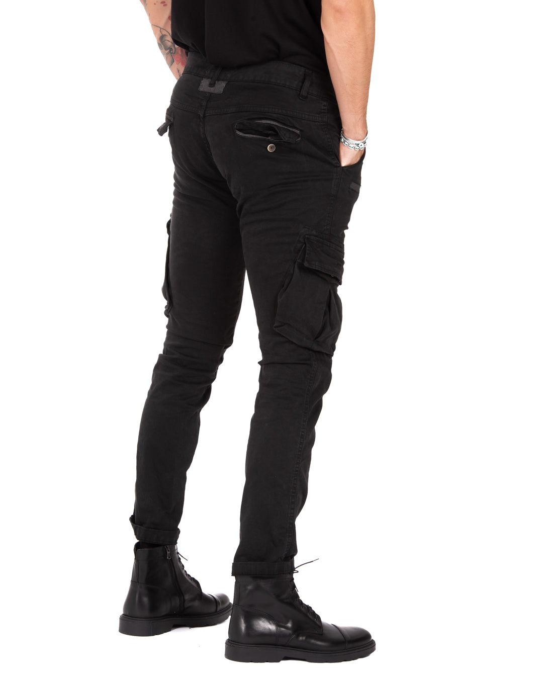 Roy - pantalon cargo noir