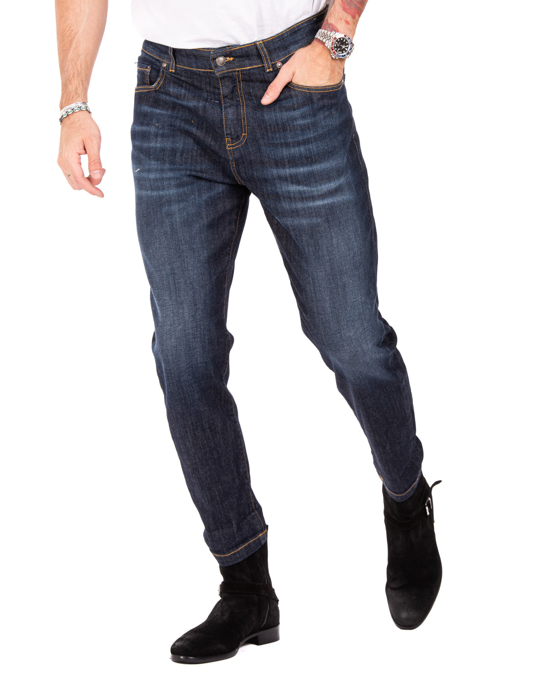 Main - jeans classico skinny lavaggio scuro