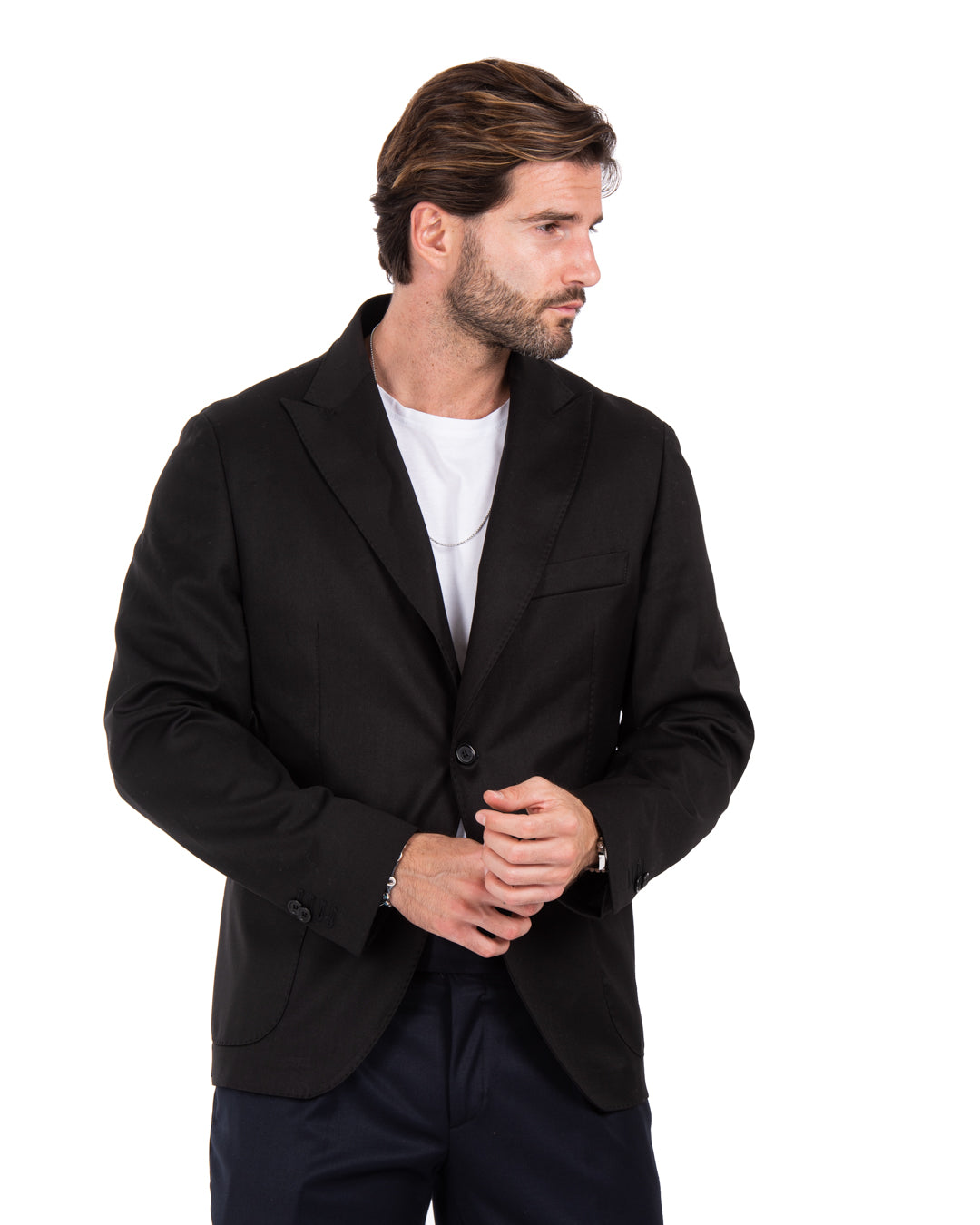 Bond - black double stitched jacket