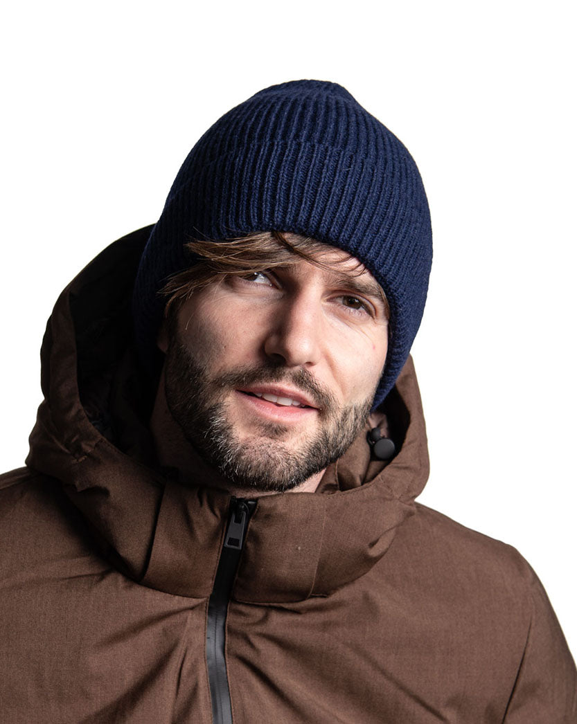 CAPPELLO BLU LANA