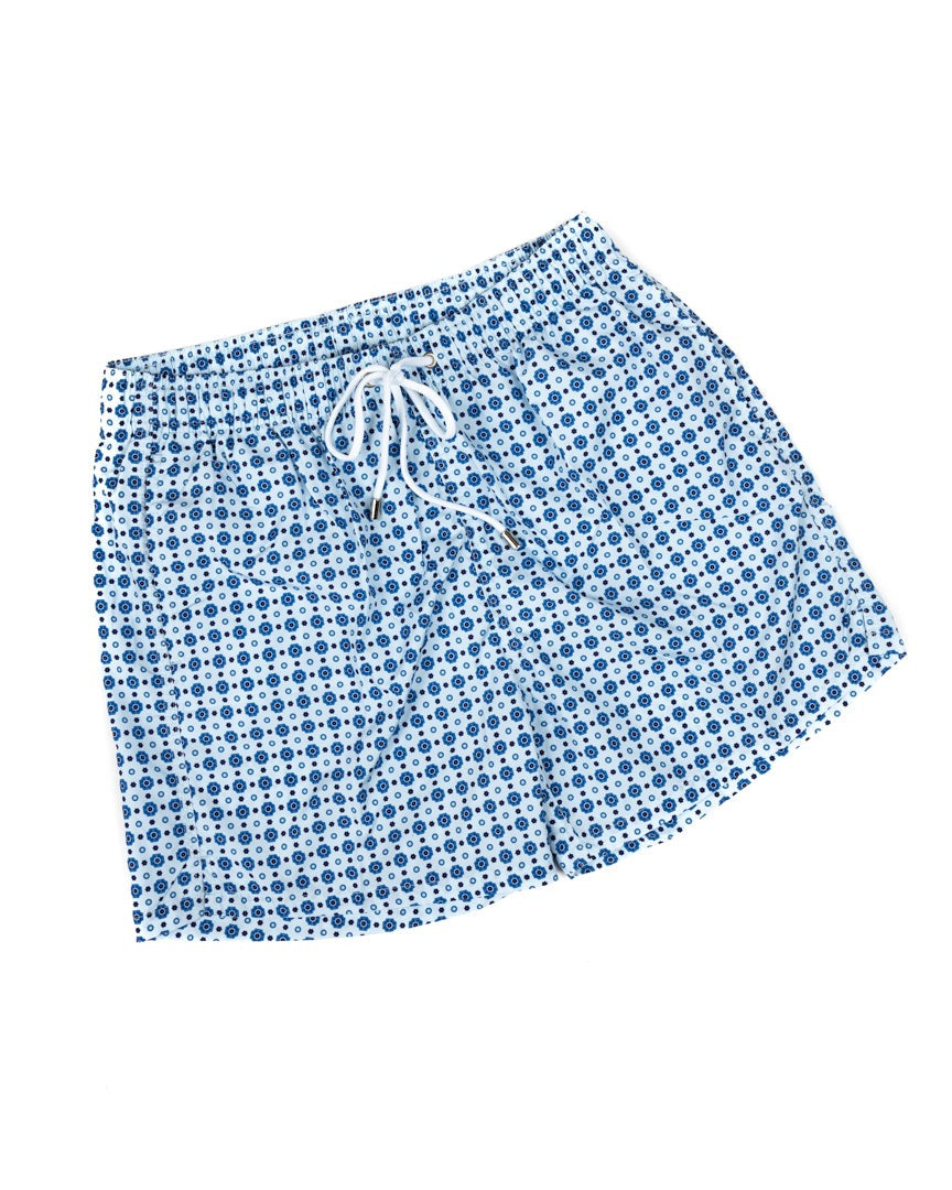 Swimsuit - Light blue tie pattern