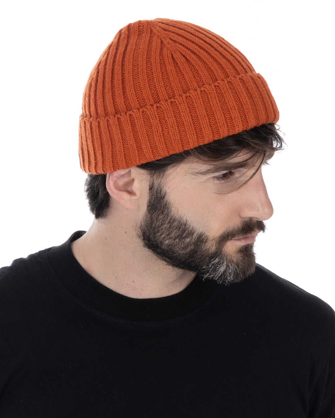 Ny - bonnet côtelé orange