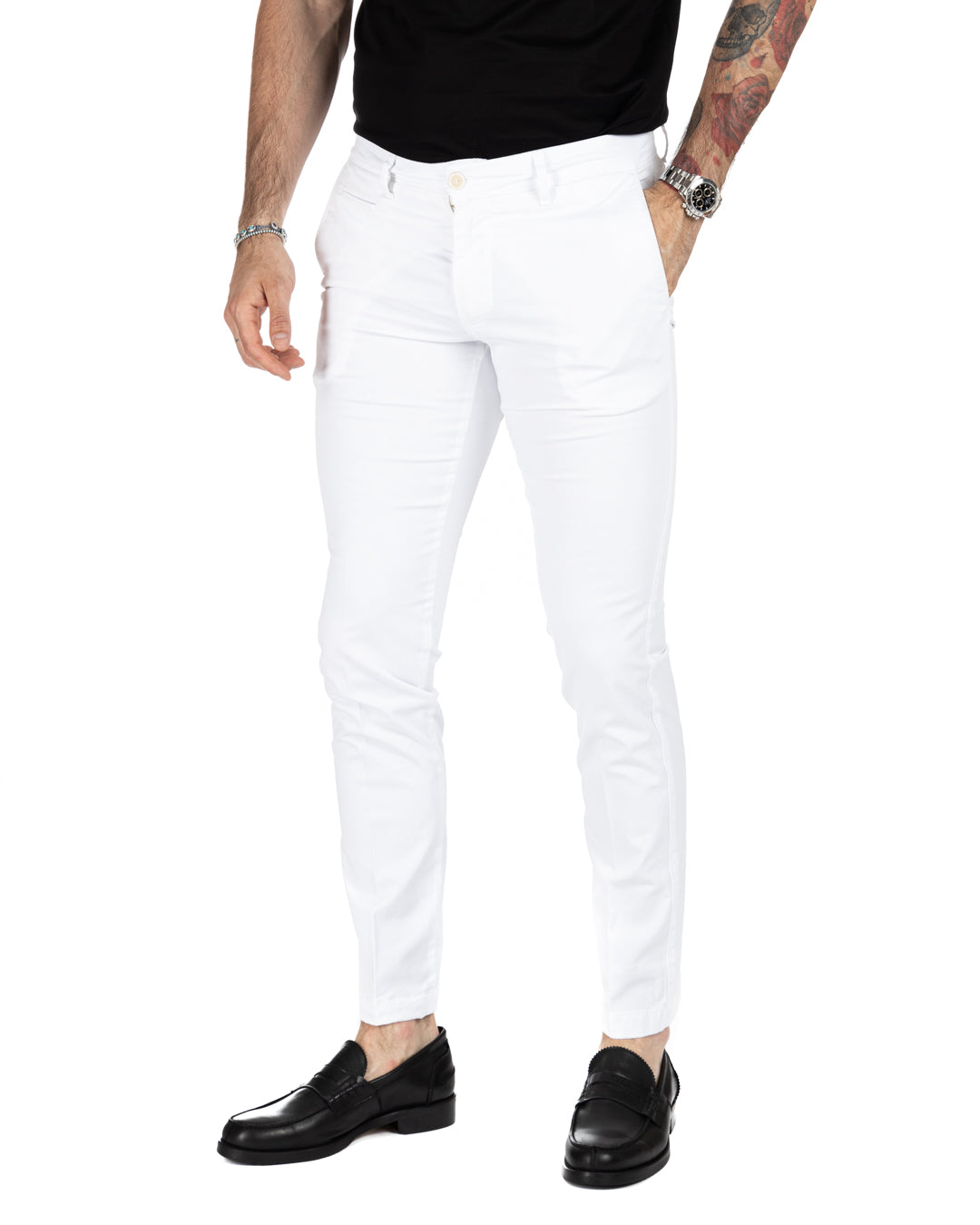 Frank - pantalon blanc basique