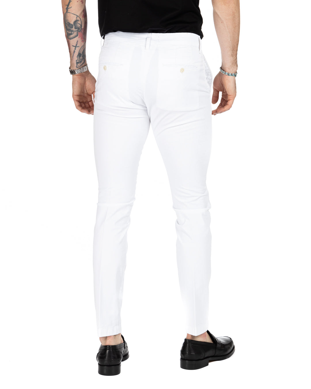Frank - pantalone basic bianco