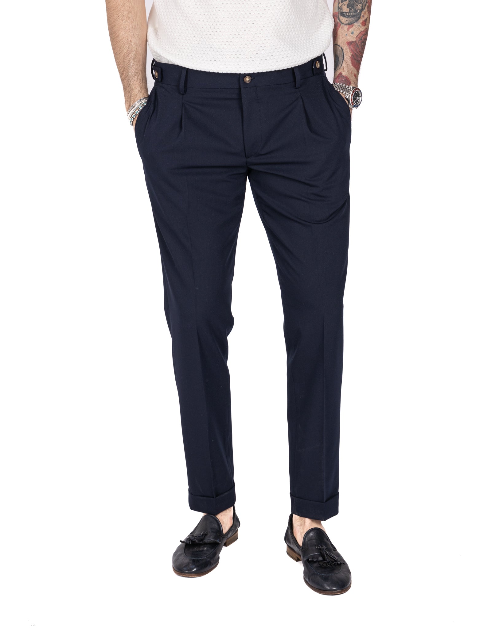 Milano - pantalone basic blu