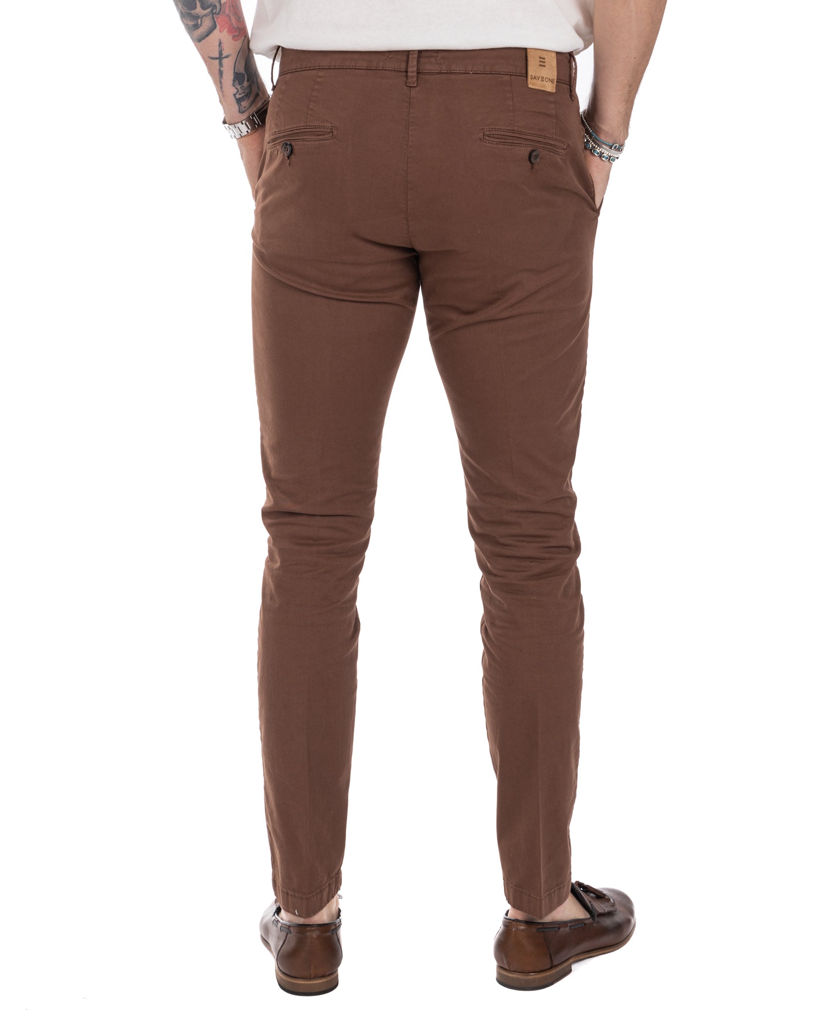 Frank - pantalon marron basique