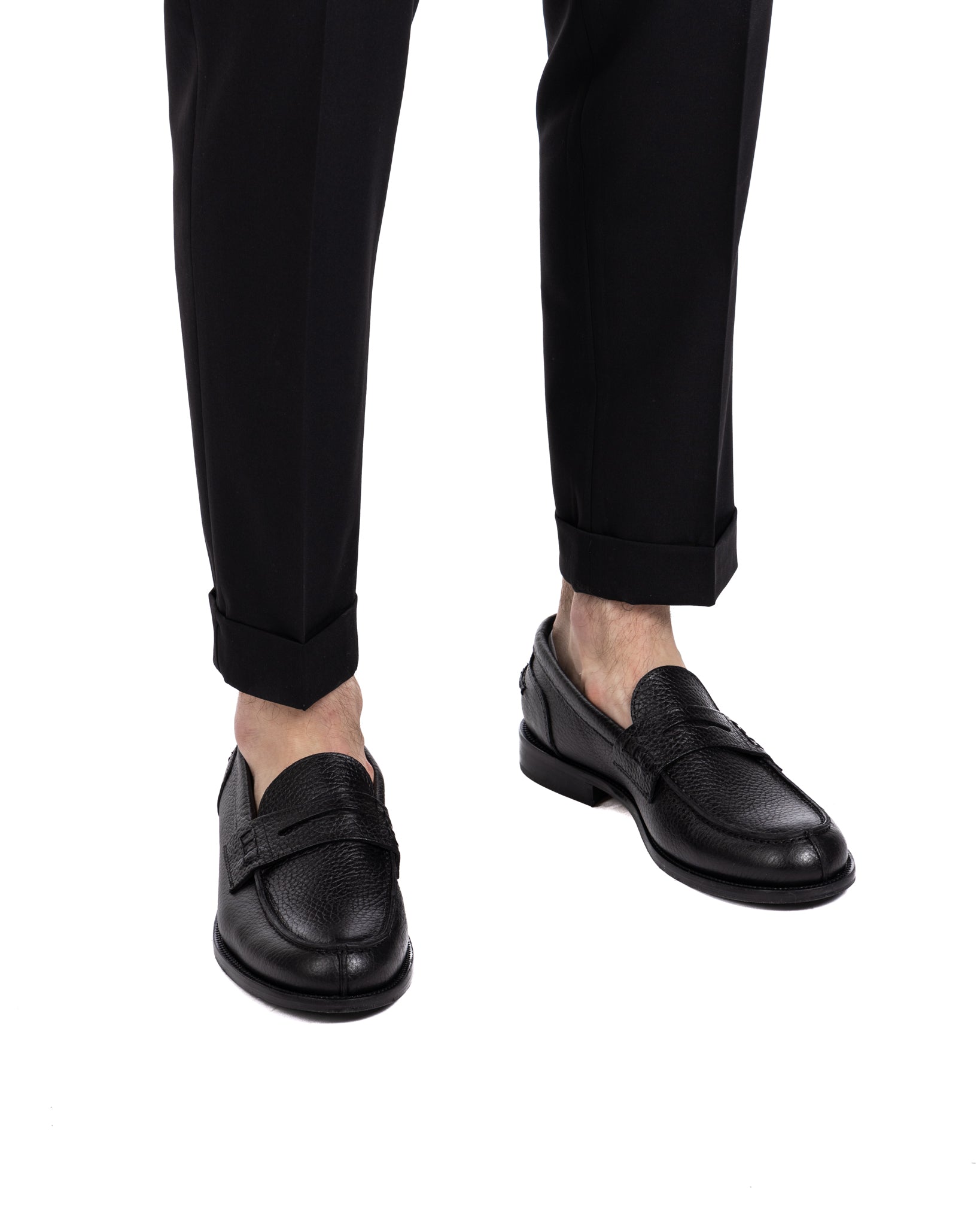 Trani - pantalon noir à boucles