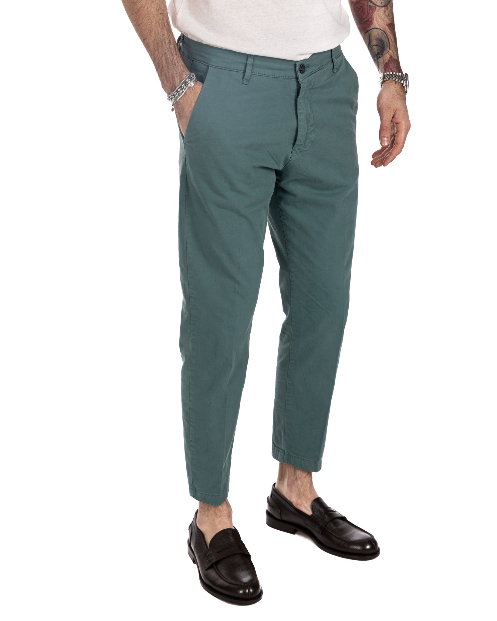 Lauren - pantalone capri verde