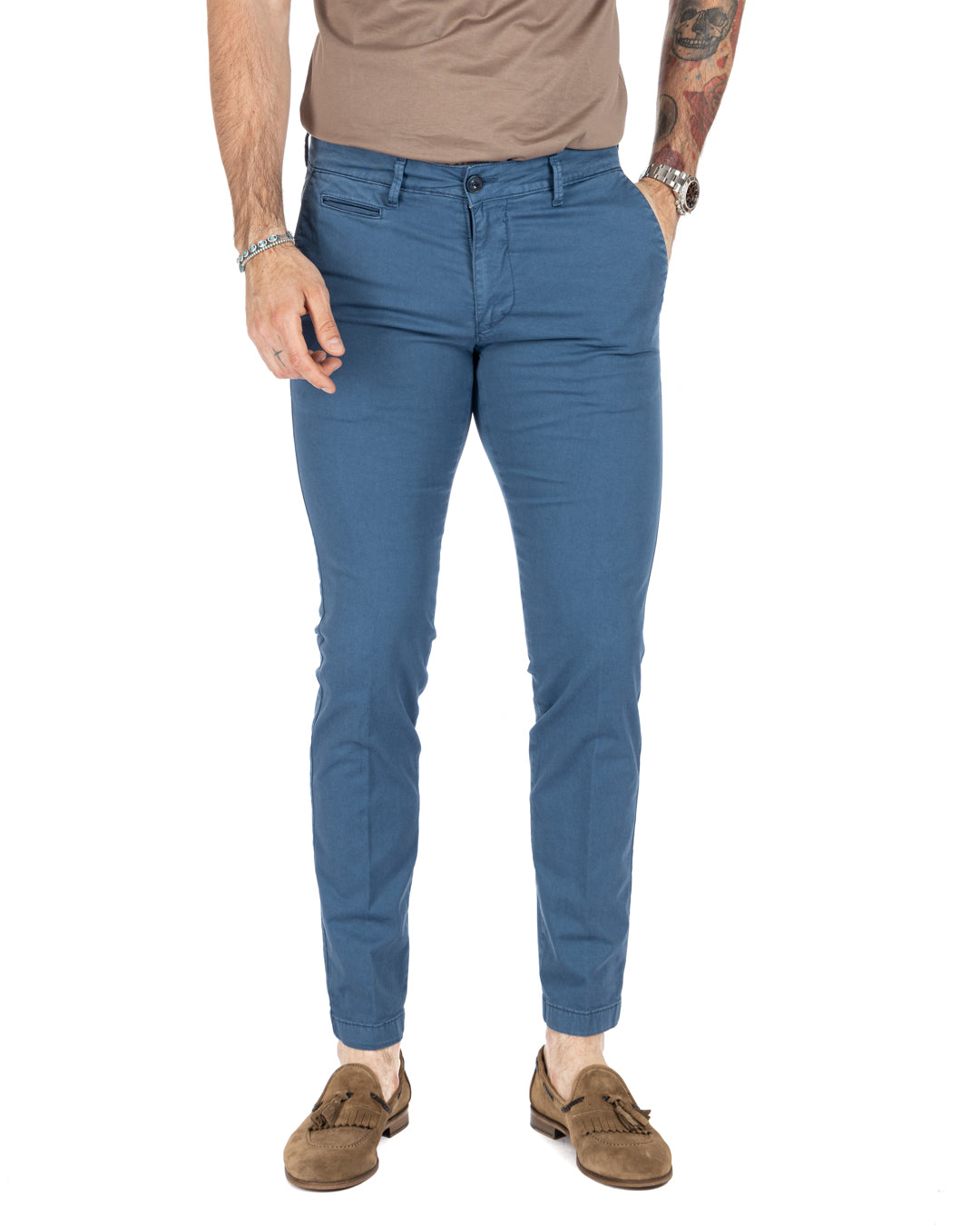 Frank - Basic indigo trousers 