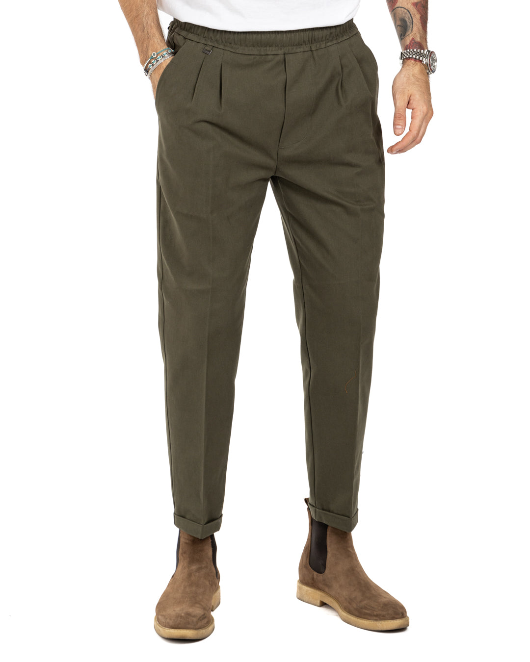 Larry - pantalon militaire en coton