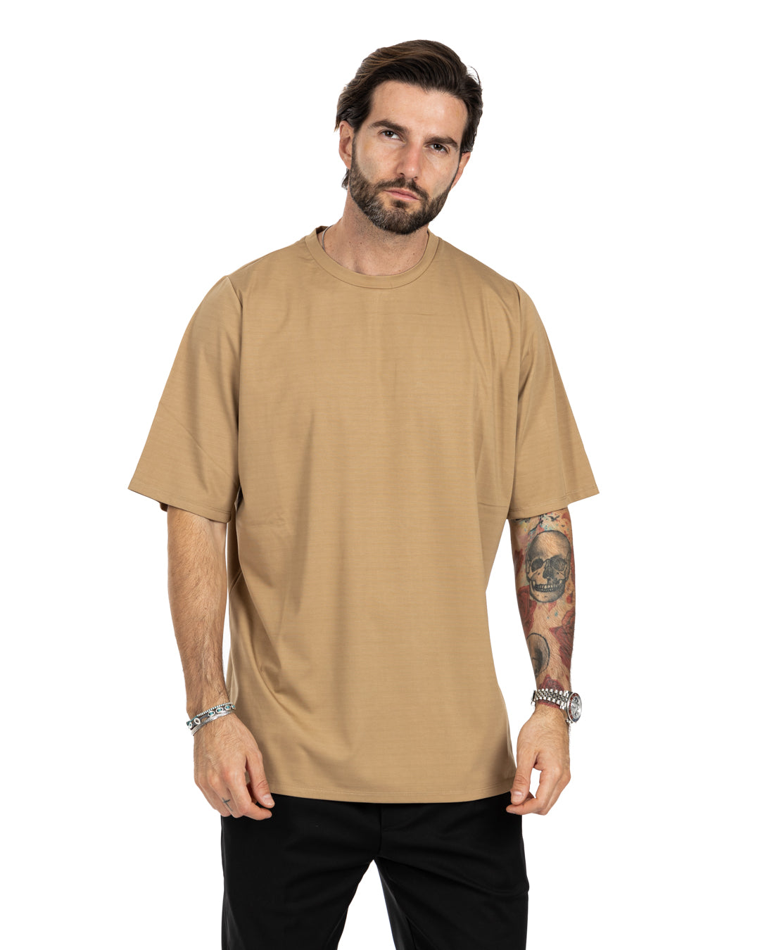 Aaaron - t-shirt beige oversize