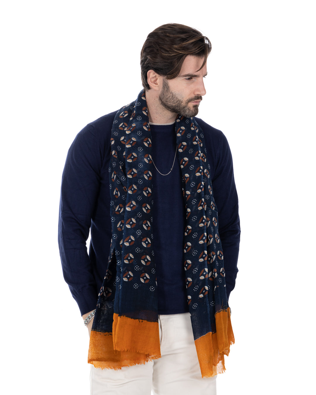 Meknes - sciarpa in lana blu