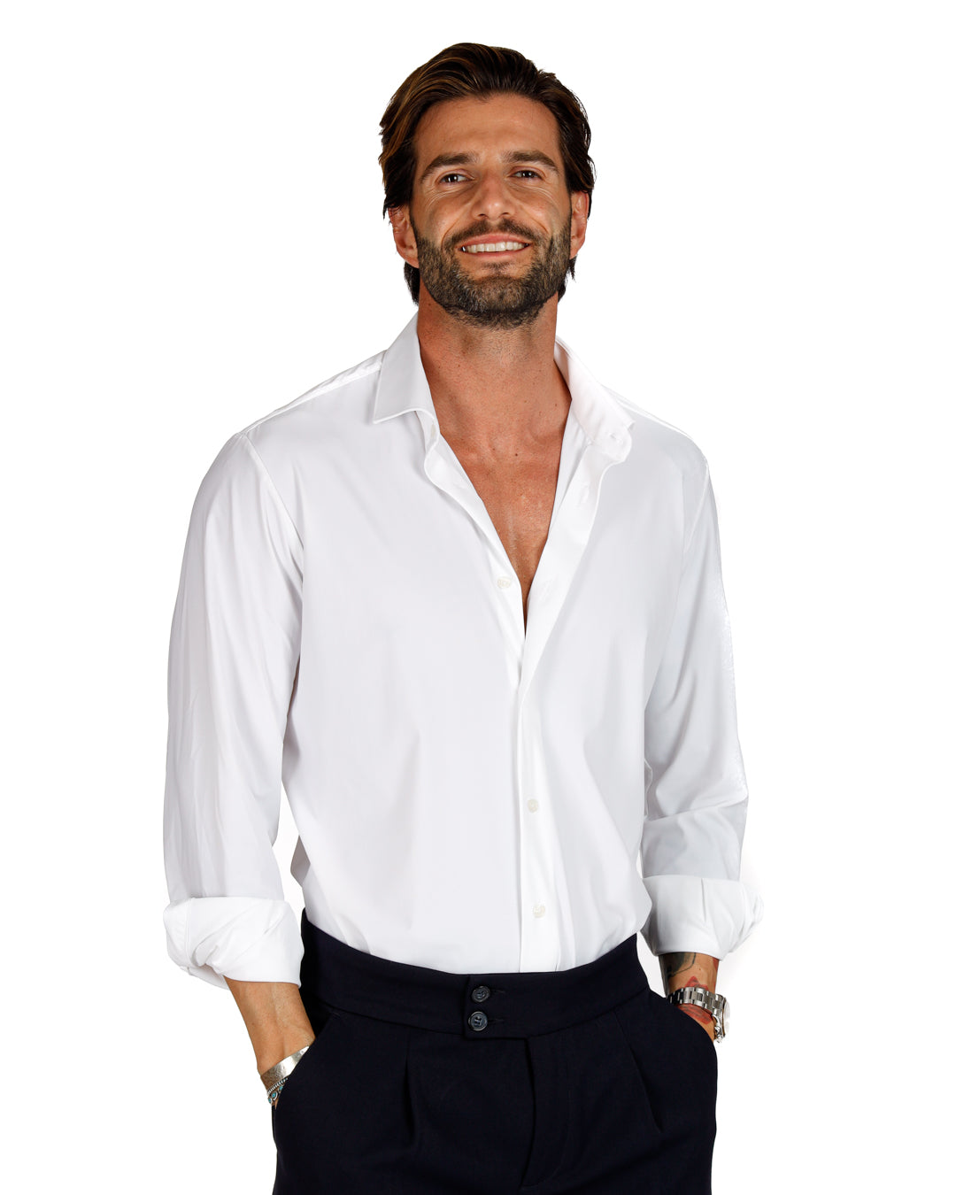 Teck - camicia tecnica classica bianca
