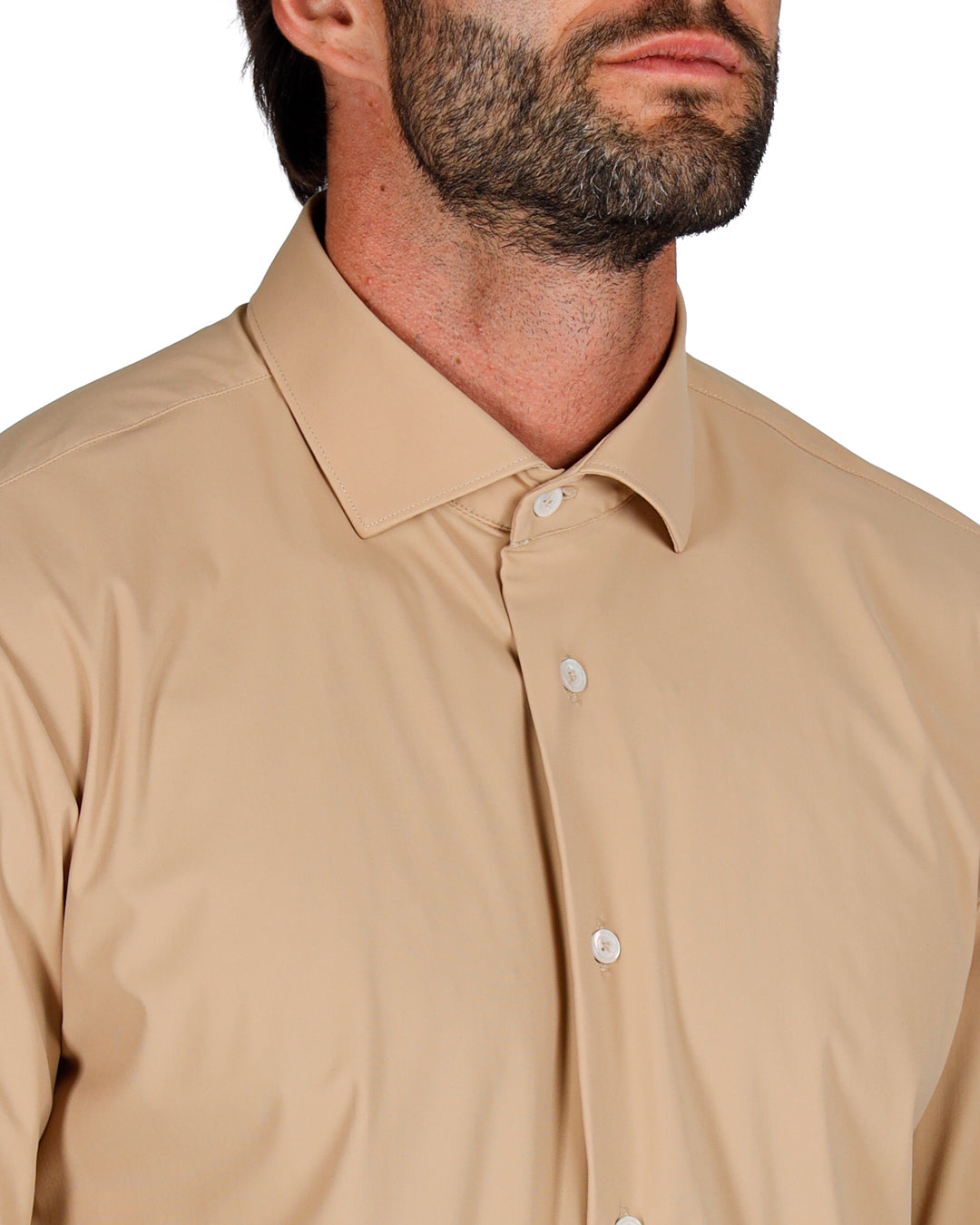 Teck - camicia tecnica classica cammello